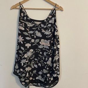 Loft floral w/ bird racer back tank